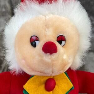 Christmas Elf Plush Cindy Lou Who? Girl Red Dress Vtg 90s Doll Stuffed Animal